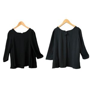 Claudie Pierlot Audrey Marnay Black French Rififi Back Bow Blouse 1 Small